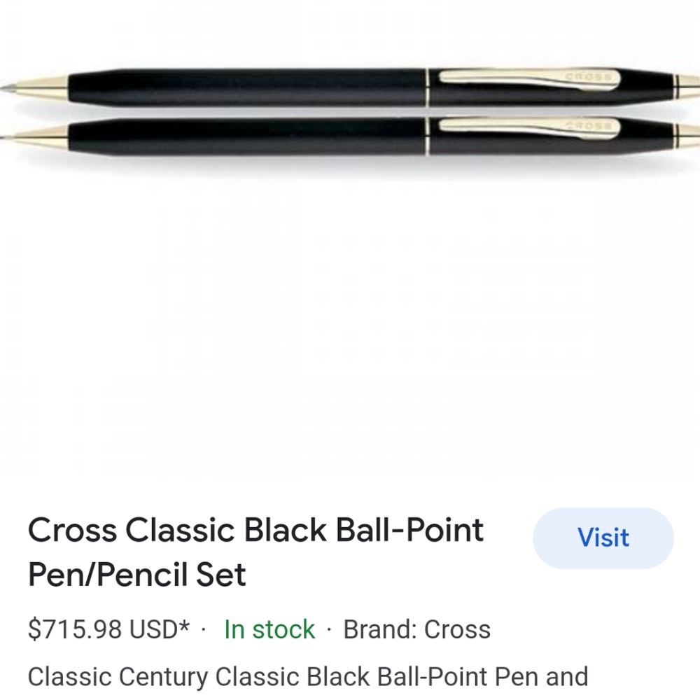Cross pen and pencil set